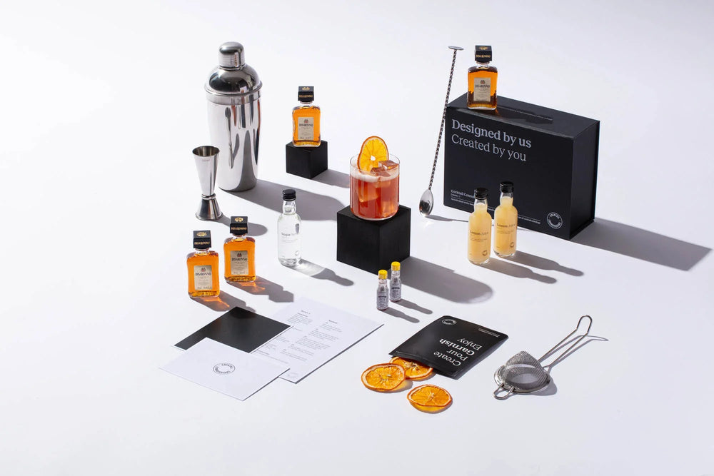 Amaretto Sour cocktail kit gift set with beginner bar equipment