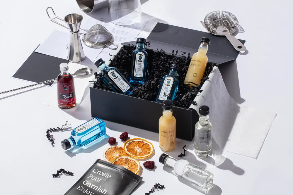 Bramble cocktail kit gift set with advanced bar equipment