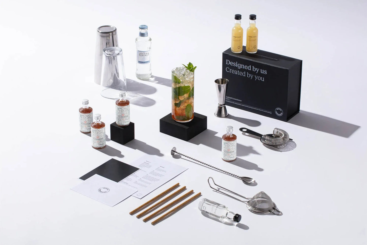 Fiery Ginger Mojito (Non-alcoholic) cocktail kit gift set with advanced bar equipment