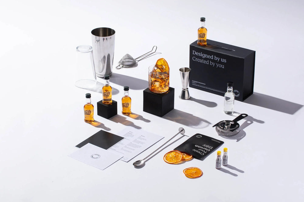 Old Fashioned cocktail kit gift set with advanced bar equipment