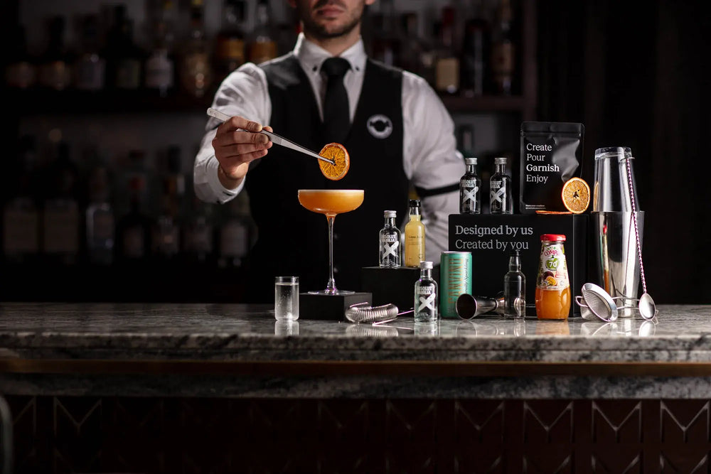 Pornstar Martini cocktail kit gift set with advanced bar equipment