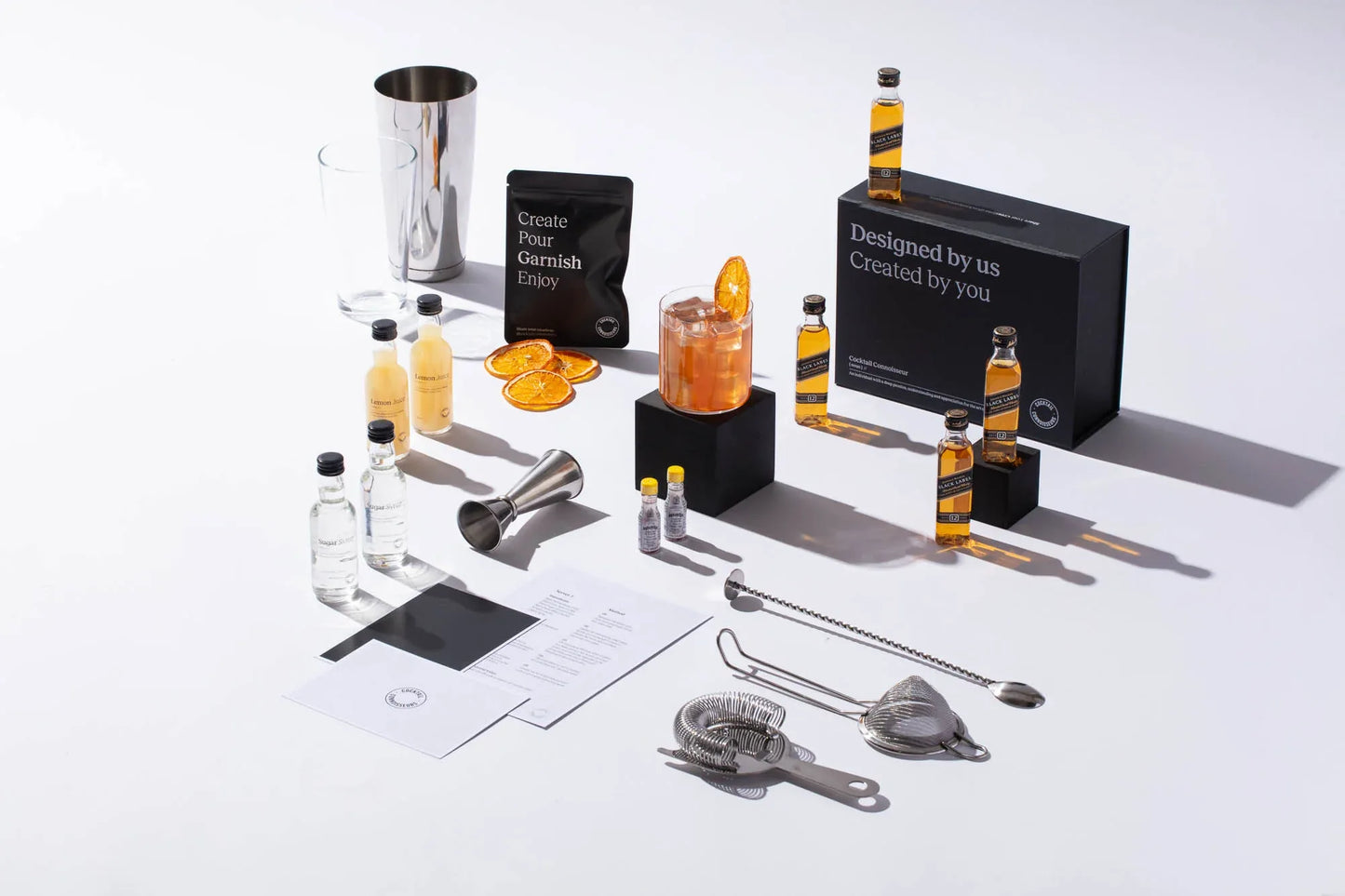 Whisky Sour cocktail kit gift set with advanced bar equipment