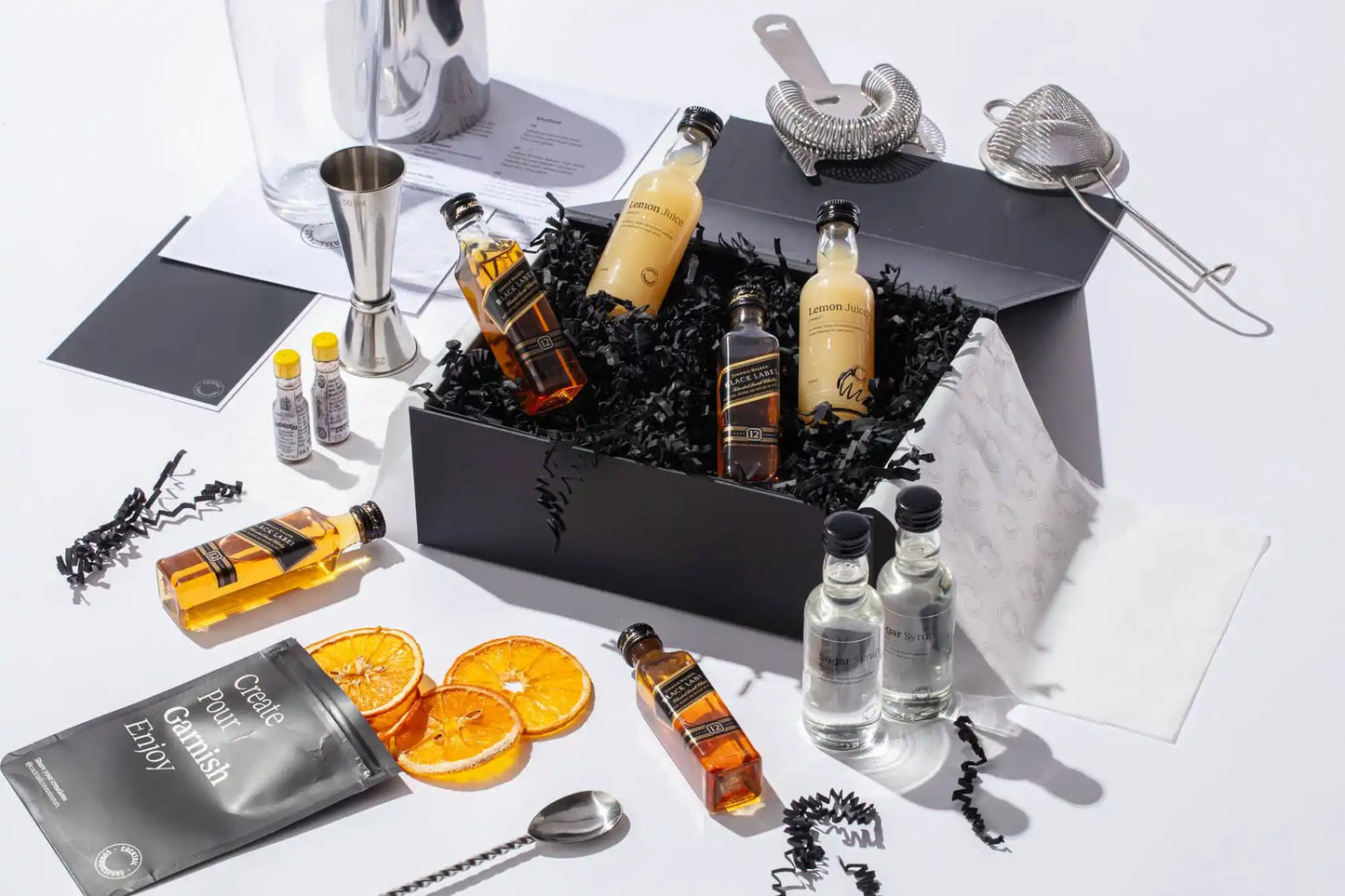 Whisky Sour cocktail kit gift set with advanced bar equipment